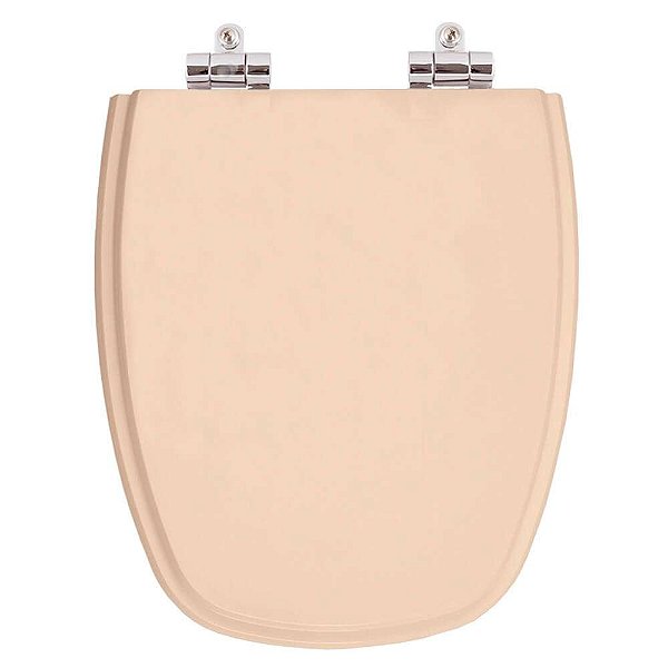 Tampa de Vaso Sanitário Poliéster Soft Close Monte Carlo Rosa Floral para vaso Deca