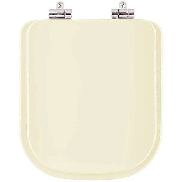 Tampa de Vaso Sanitário Poliéster Soft Close Quadra Creme (bege claro) para vaso Deca