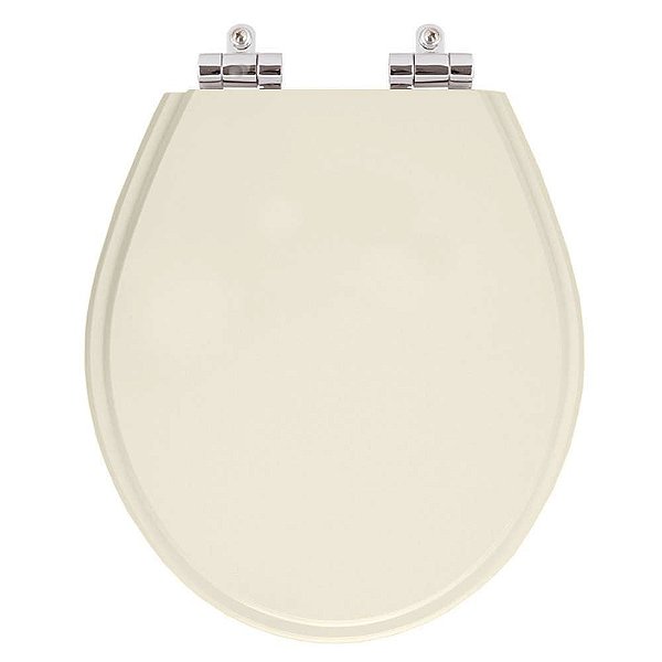 Tampa de Vaso Sanitário Poliéster Soft Close Ravena Amendoa para vaso Deca