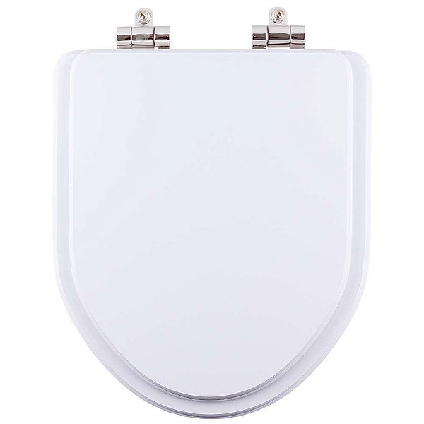 Tampa de Vaso Sanitário Poliéster Soft Close Gunna Branco para vaso Eternit