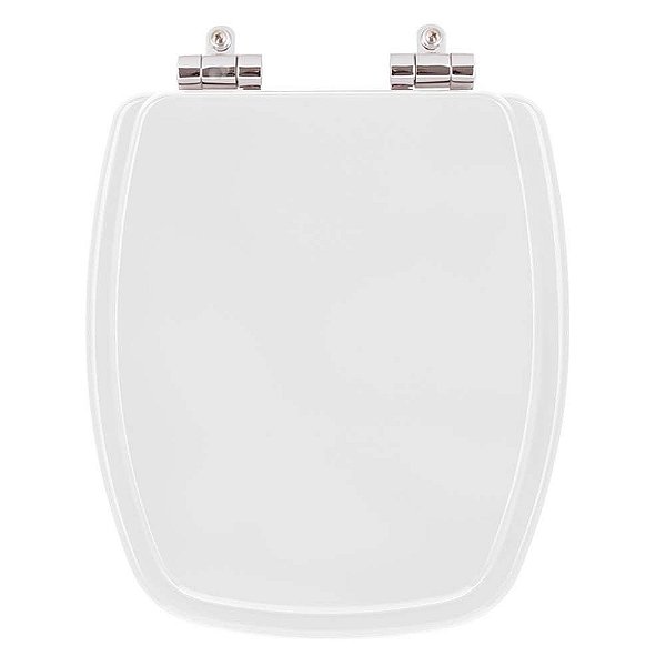 Tampa de Vaso Sanitário Poliéster Soft Close Laguna Branco para vaso Hervy