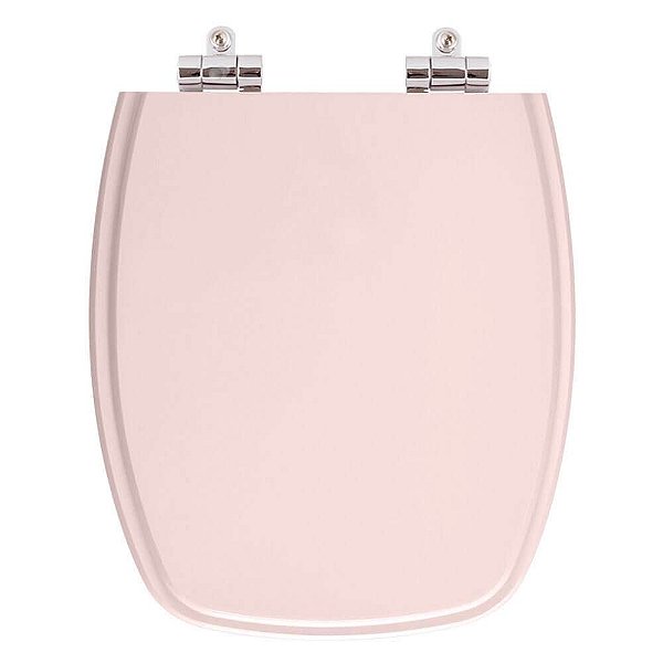 Tampa de Vaso Sanitário Poliéster Soft Close Laguna Rose para vaso Hervy