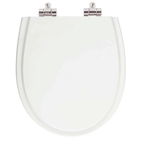 Tampa de Vaso Sanitário Poliéster Soft Close Polo Branco para vaso Hervy