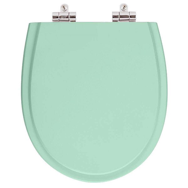 Tampa de Vaso Sanitário Poliéster Soft Close Polo Verde Agua (Verde Claro) para vaso Hervy