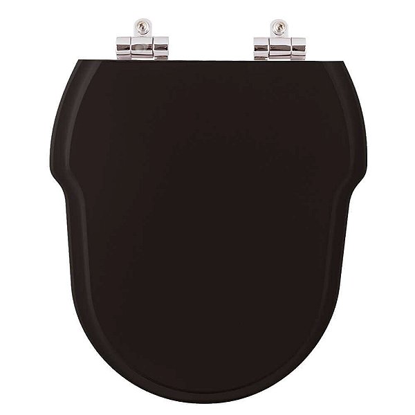 Tampa de Vaso Sanitário Poliéster Soft Close Hampton Preto para vaso Incepa