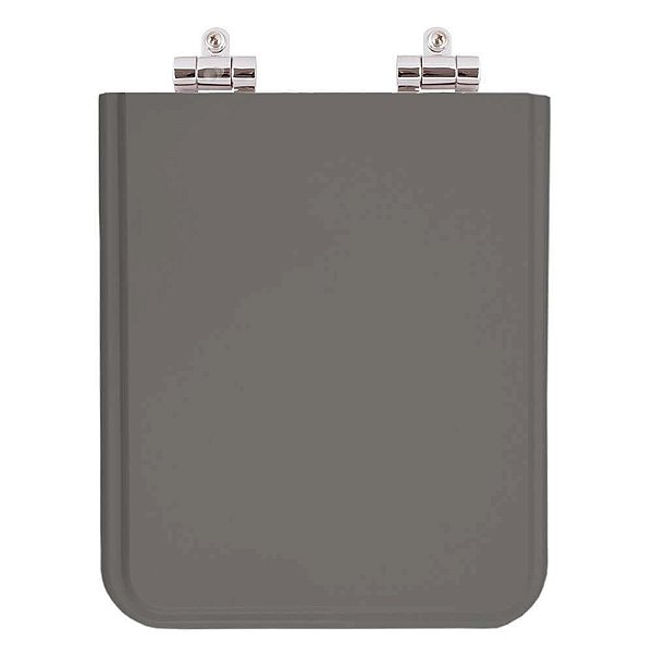 Tampa de Vaso Sanitário Poliéster Soft Close Square Âmbar (Cinza Escuro) para vaso Incepa