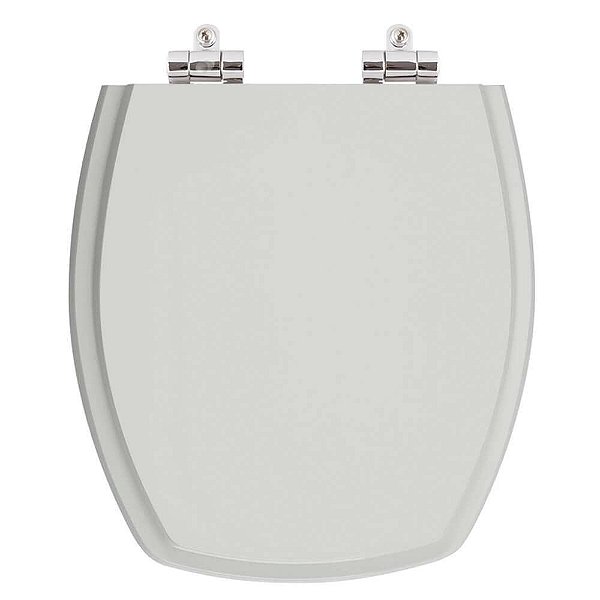 Tampa de Vaso Sanitário Poliéster Soft Close Thema Cinza Platina para vaso Incepa
