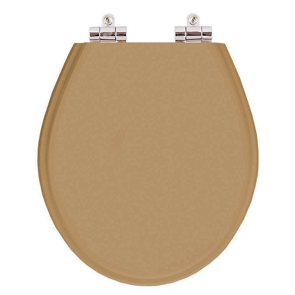 Tampa de Vaso Sanitário Poliéster Soft Close Carina Amendoa para vaso Ideal Standard