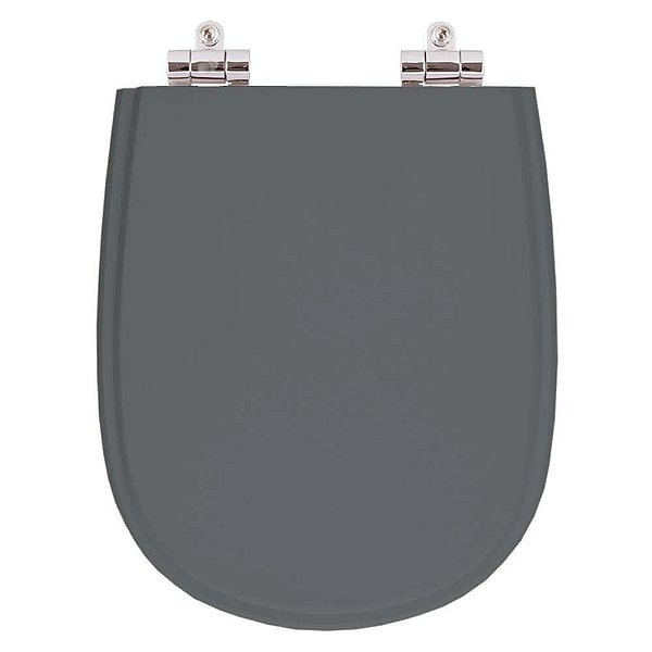 Tampa de Vaso Sanitário Poliéster Soft Close Paris Cinza Quartzo para vaso Ideal Standard