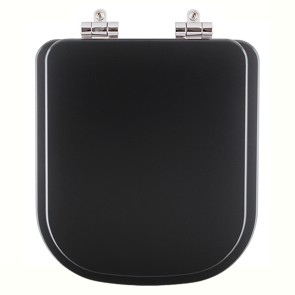 Tampa de Vaso Sanitário Poliéster Soft Close Debba Onix (Preto Fosco) para vaso Roca