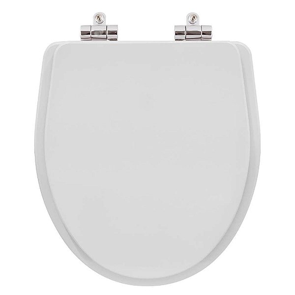 Tampa de Vaso Sanitário Poliéster Soft Close Laura Branco para vaso Roca