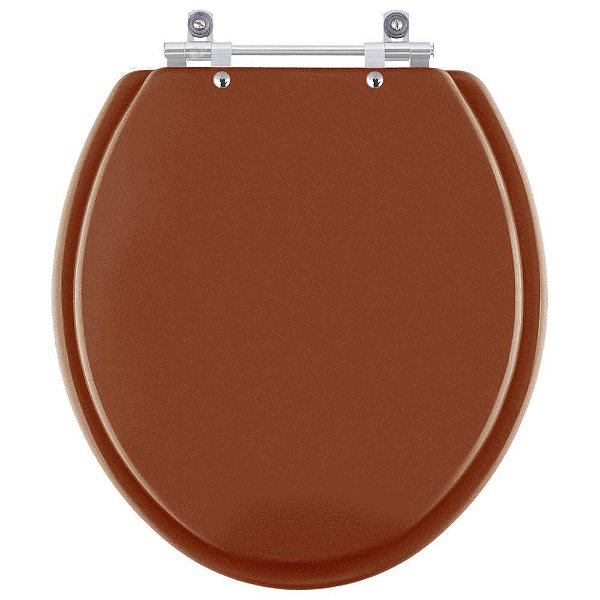 Tampa de Vaso Sanitário Poliéster Convencional Oval Izy Targa Caramelo para vaso Deca