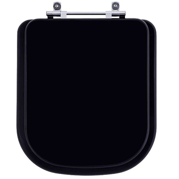 Tampa de Vaso Sanitário Poliéster Piano Preto Fosco para vaso Deca
