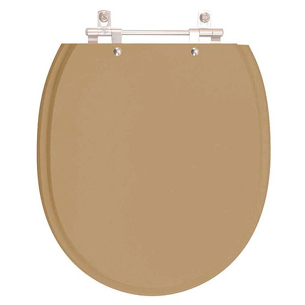 Tampa de Vaso Sanitário Poliéster Village Bege Castor para vaso Deca