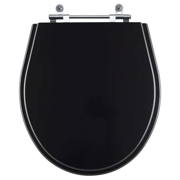 Tampa de Vaso Sanitário Poliéster Windsor Ebano (preto) para vaso Deca