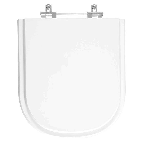 Tampa de Vaso Sanitário Poliéster Fiori Flox Branco em Resina