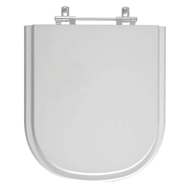 Tampa de Vaso Sanitário Poliéster Fiori Flox Cinza Claro em Resina