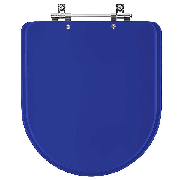 Tampa de Vaso Sanitário Poliéster Fiori Jasmim Azul em Resina