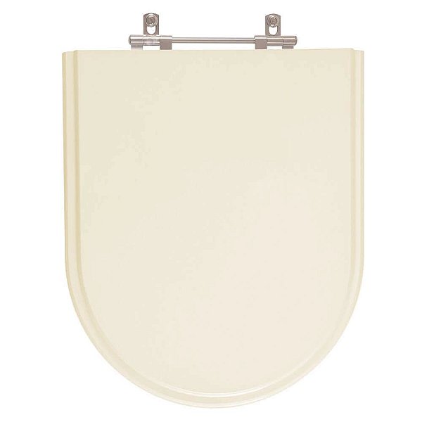 Tampa de Vaso Sanitário Poliéster Fiori Jasmim Marfim em Resina