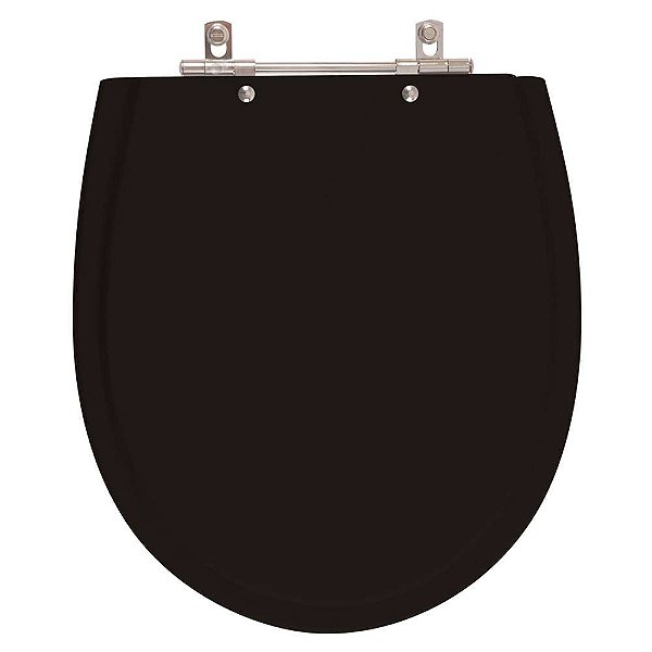 Tampa de Vaso Sanitário Poliéster Polo Preto para vaso Hervy