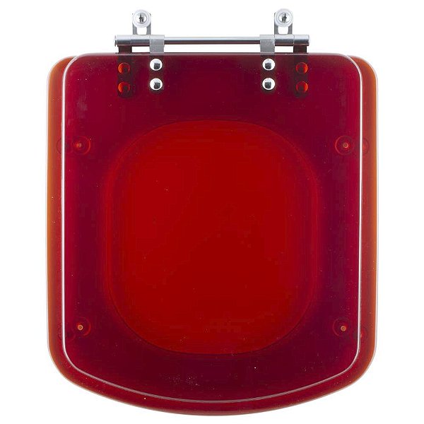 Tampa de Vaso Sanitário Poliéster Bali Vermelho Transparente para vaso Incepa