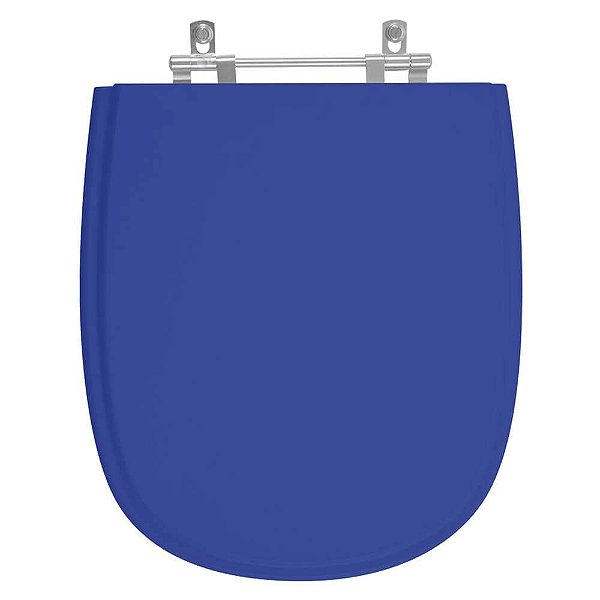 Tampa de Vaso Sanitário Poliéster Azul Dona Beja para vaso Santa Clara