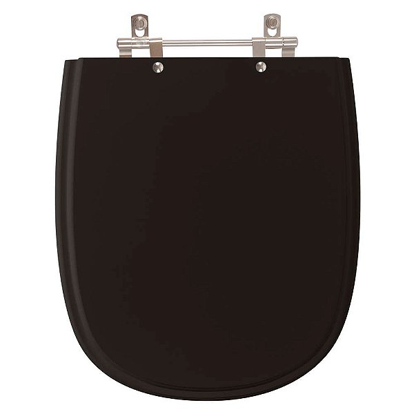 Tampa de Vaso Sanitário Poliéster Dona Beja Preto para vaso Santa Clara