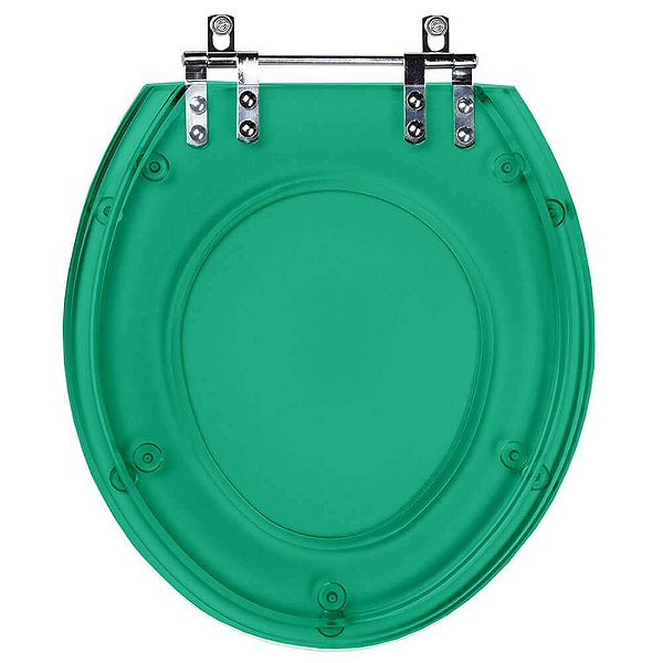 Tampa de Vaso Sanitário Poliéster Verde Transparente para vaso Convencional Oval