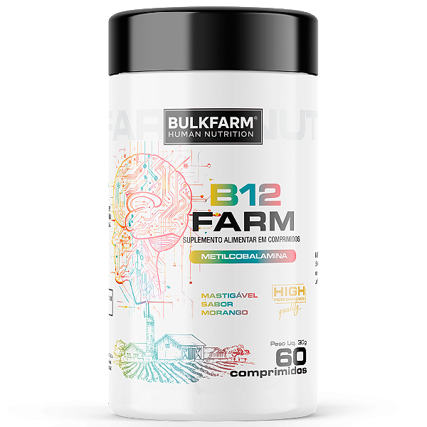 B12 Farm Mastigável 60 Comprimidos