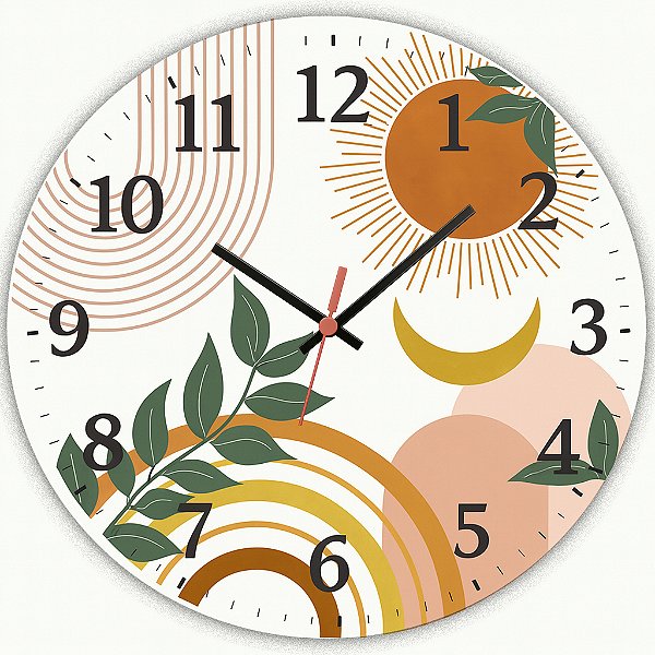 Relógio de Parede Elementos Naturais