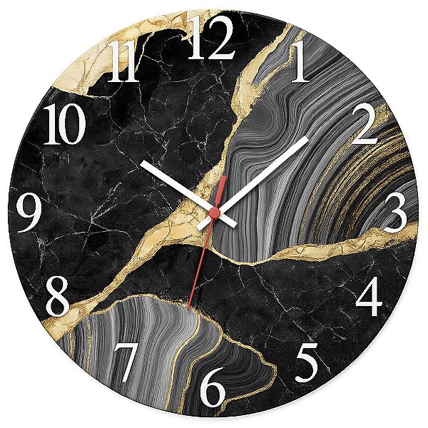 Relógio de Parede Granito Dourado