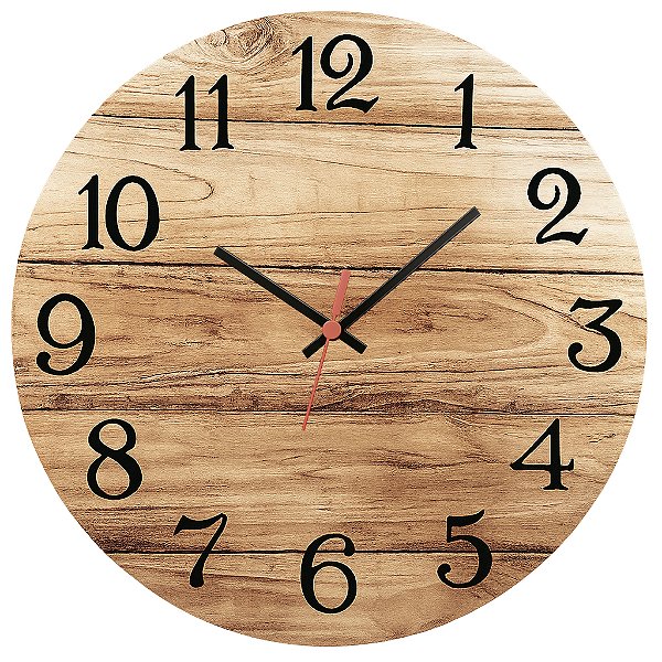 Relógio de Parede Madeira Clara