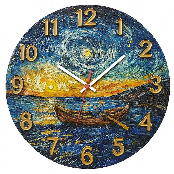 Relógio de Parede Noite Estrelada