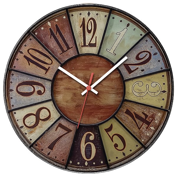 Relógio de Parede Números Rústicos