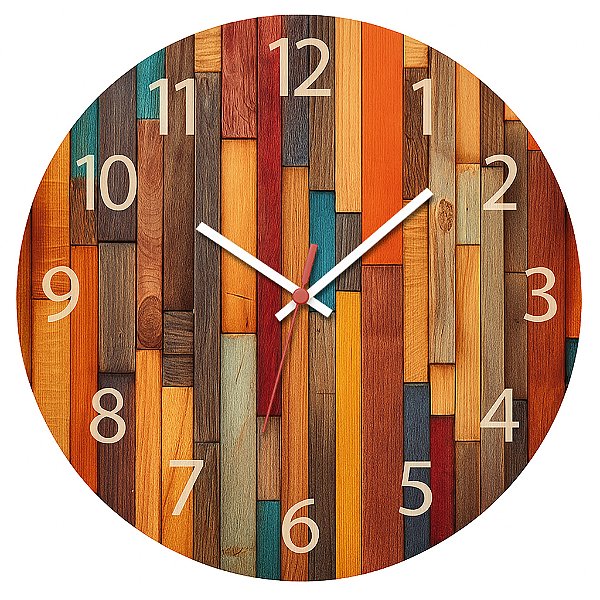 Relógio de Parede Painel Madeiras