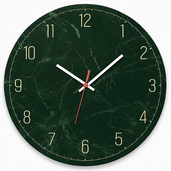Relógio de Parede Verde Luxo