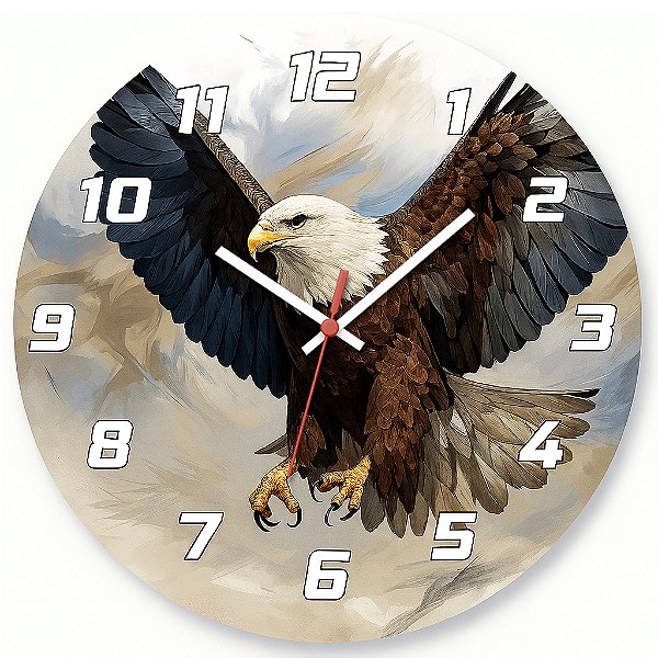 Relógio de Parede Águia em Voo – Arte Realista