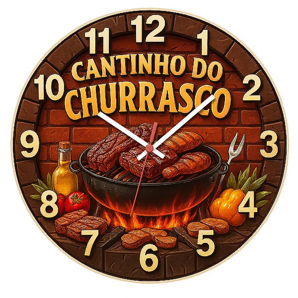 Relógio de Parede Cantinho do Churrasco