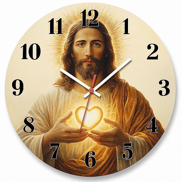 Relógio de Parede Coração de Cristo