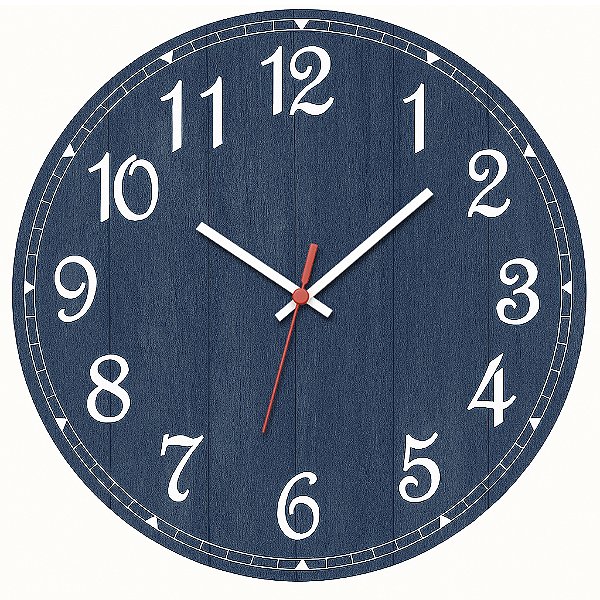 Relógio de Parede Minimalista Azul