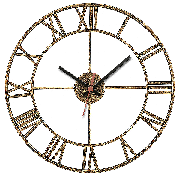 Relógio de Parede Minimalista Recorte Dourado