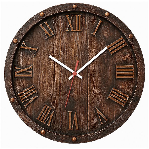 Relógio de Parede Minimalista Madeira