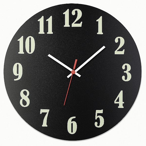 Relógio de Parede Minimalista Preto