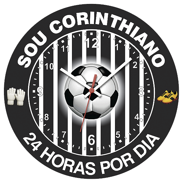 Relógio de Parede Times Sou Corinthiano