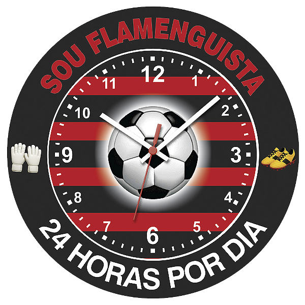 Relógio de Parede Times Sou Flamenguista