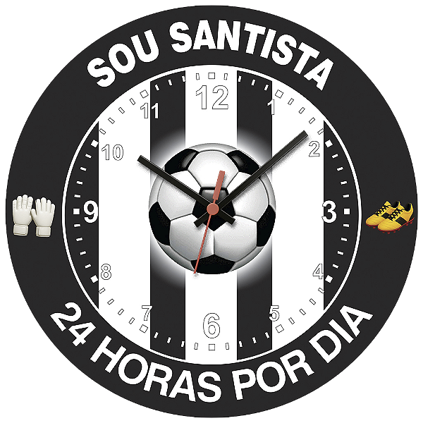 Relógio de Parede Times Sou Santista