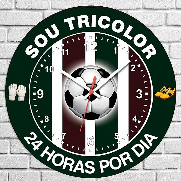 Relógio de Parede Times Sou Tricolor