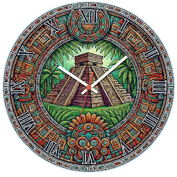 Relógio de Parede Países México Pirâmide Maia