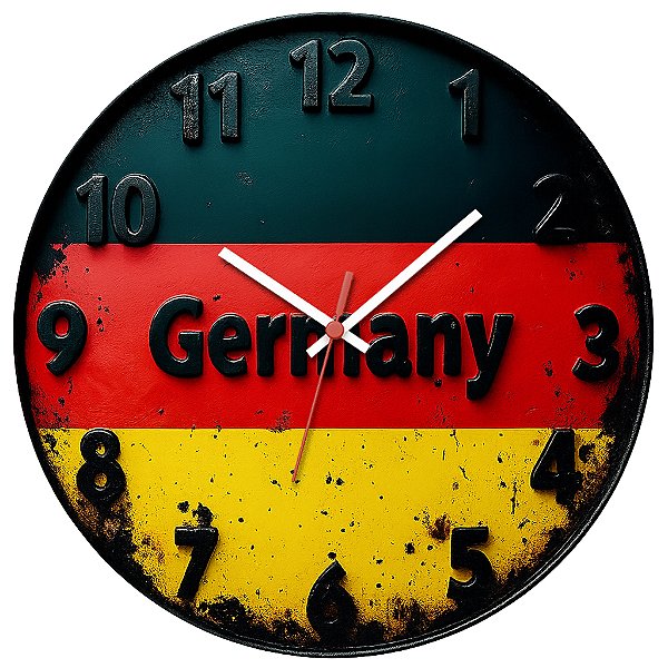 Relógio de Parede Países Alemanha Bandeira