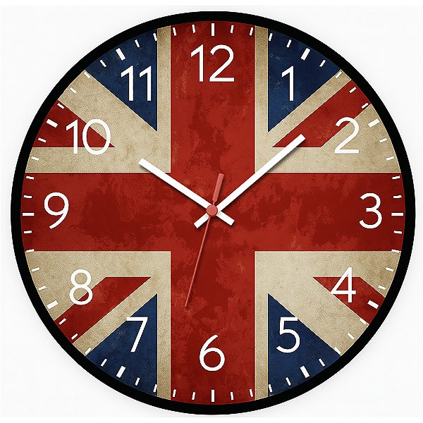 Relógio de Parede Países Bandeira Reino Unido